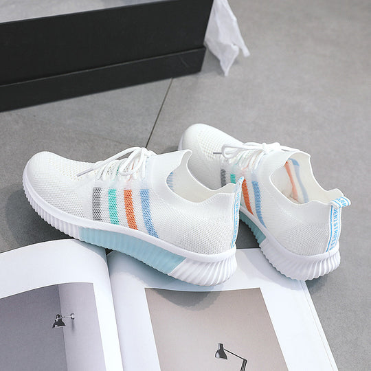 Damen Sportliche Sneaker mit atmungsaktiver Mesh-Oberfläche und dämpfender Laufsohle EB