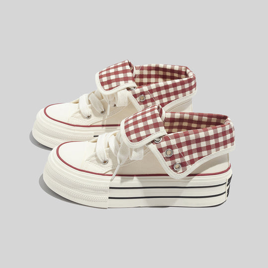 Damen Hochwertige Chunky Sneakers mit Gingham-Details EB