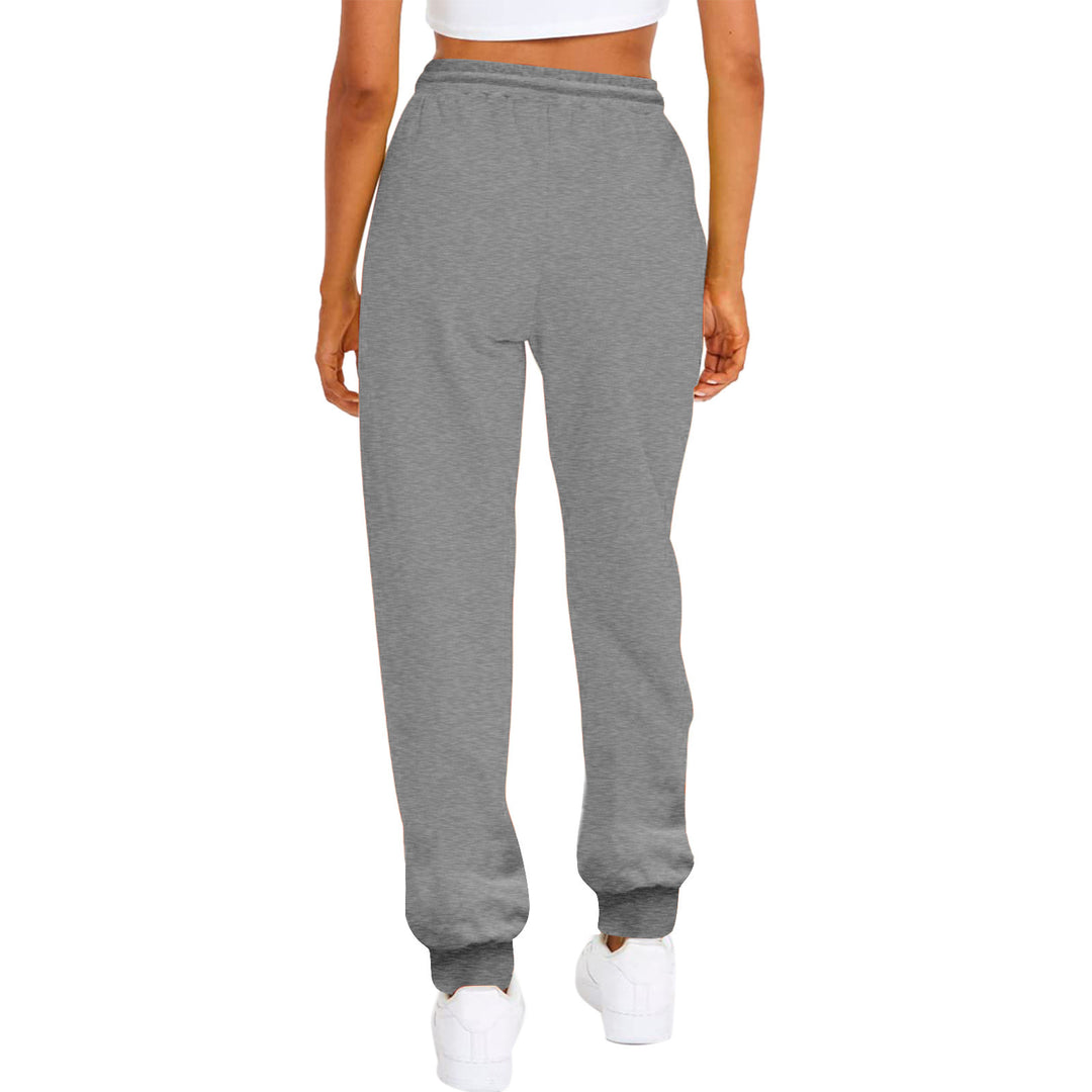 Damen nan komfortable Jogginghose mit Kordelzug Seitentaschen und geripptem Knöchelabschluss EB