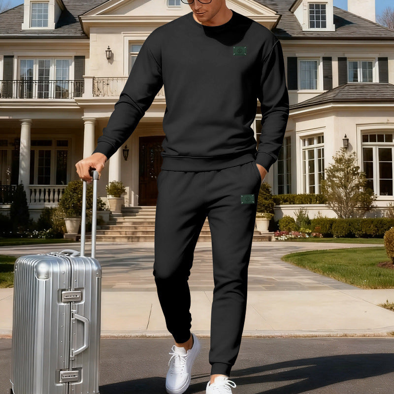 Herren Reisefreundliches Slim‑Fit Loungewear‑Set aus Sweatshirt und Jogginghose EB