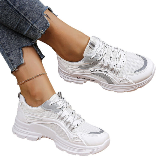 Damen Komfortable Fitness-Sneaker mit atmungsaktiver Oberflächenstruktur EB