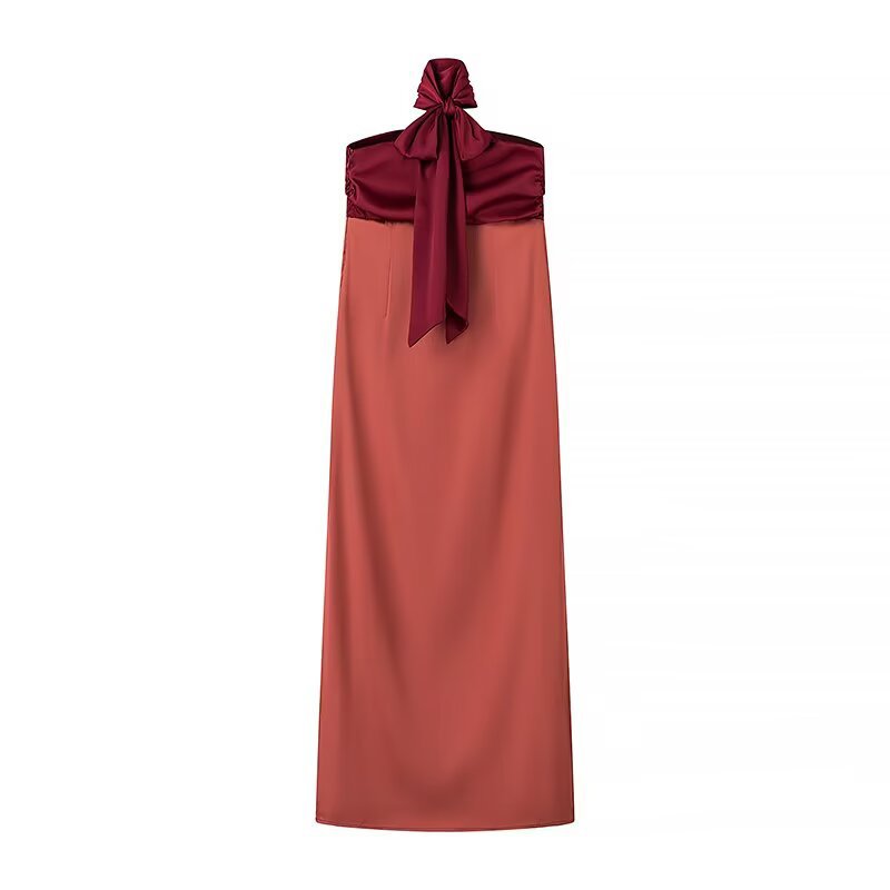 Damen Maxikleid mit schickem Taillenausschnitt und fließendem Design EB
