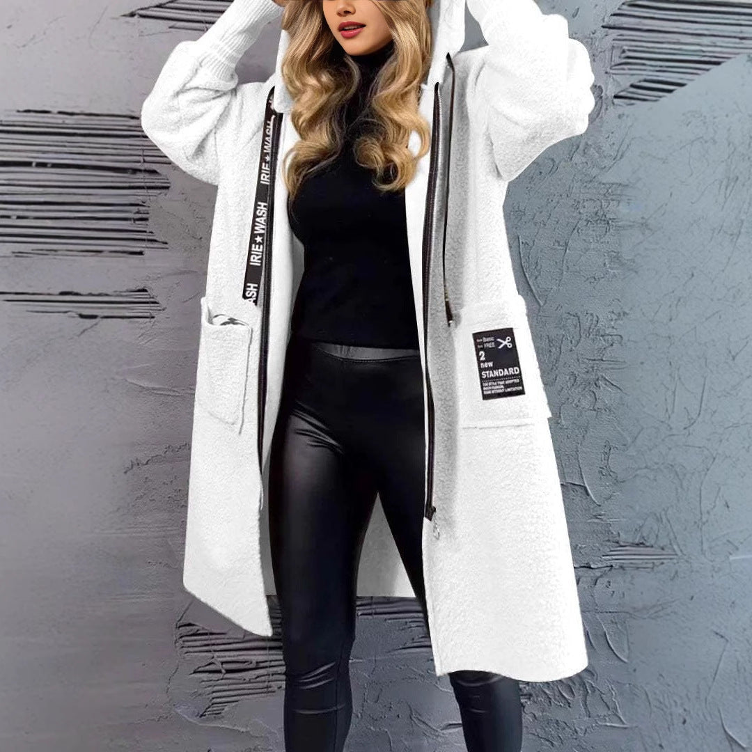 Damen Kuschelige Teddyjacke mit praktischen Taschen EB