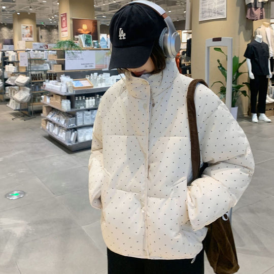 Damen elegante und moderne Steppjacke mit hohen Taschen EB