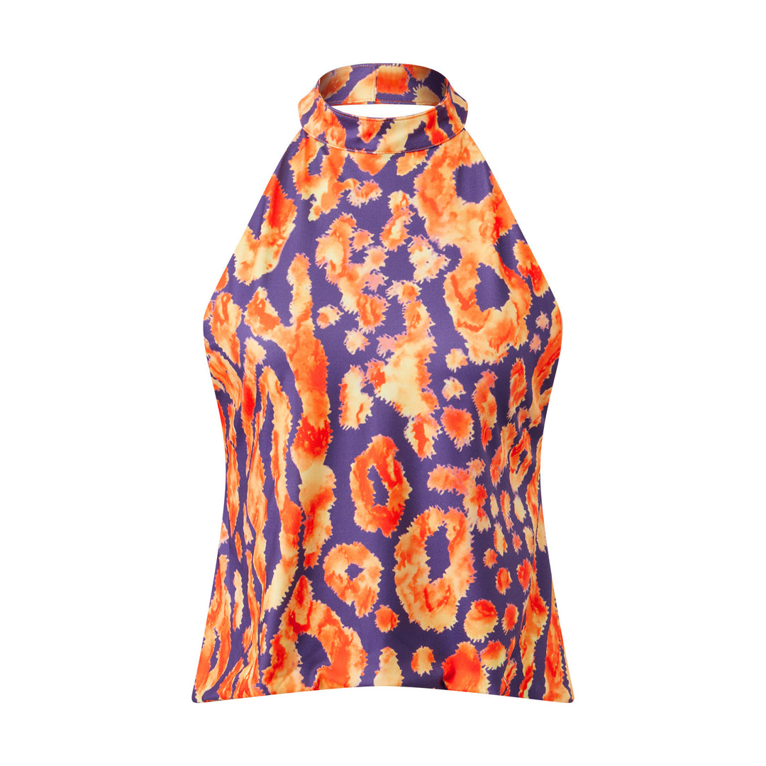 Damen Haltertop mit blühendem Design EB