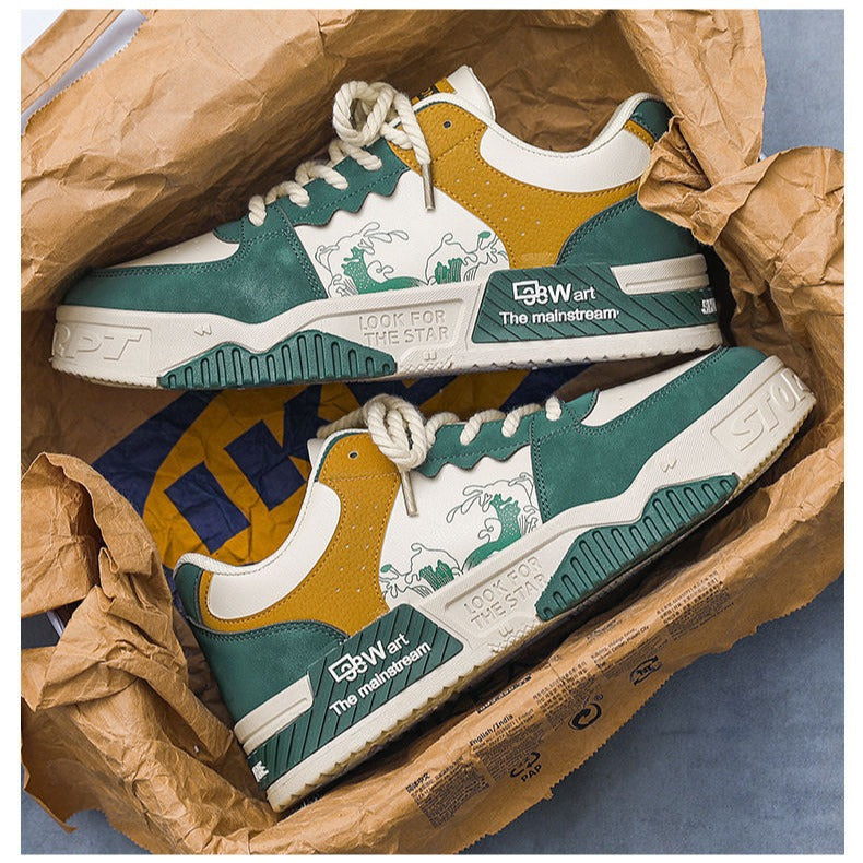 Herren Trendige Sneakers im Urban-Style mit außergewöhnlichem Design und komfortabler Sohle EB