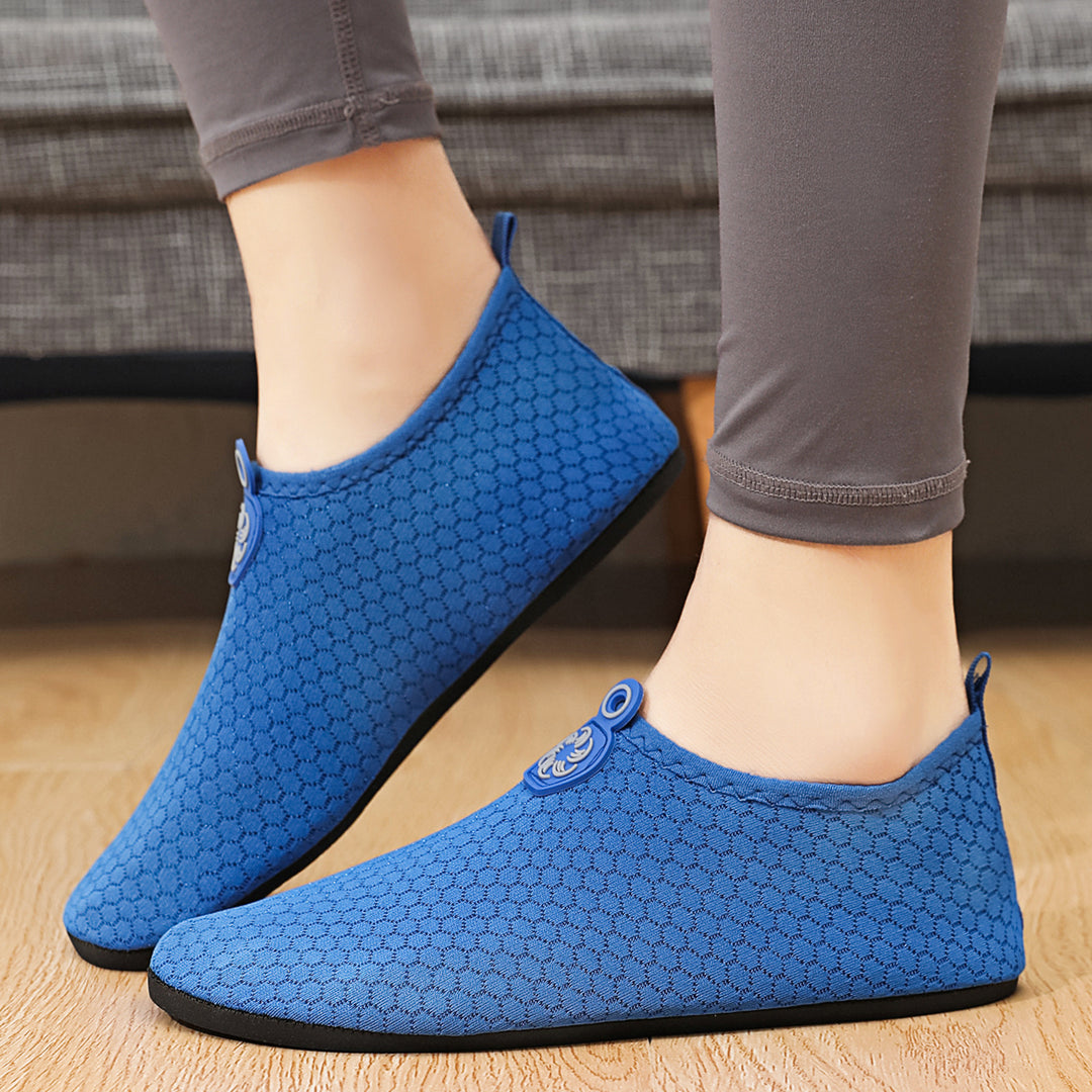 Damen nan leichter gestrickter Wasserschuh Slip-On mit nahtlosem Sockenschaft und rutschfester Gummisohle EB