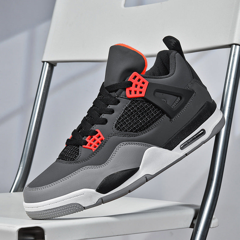 Unisex Mid-Cut Heritage-Basketball-Sneaker mit Mesh-Seiteneinsatz, TPU-Fersendetail und gepolsterter Komfortsohle EB