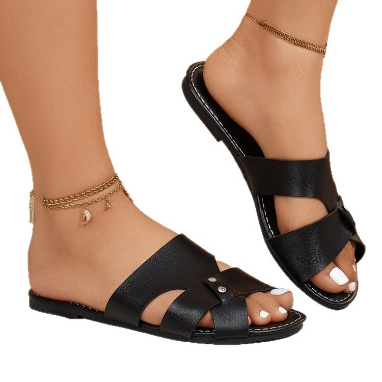Damen modische Riemchensandalen mit glamourösen Schmuckdetails EB