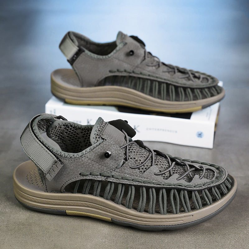 Damen Sportliche Freizeitsandalen mit atmungsaktiver Oberflächenstruktur und rutschfester Sohle EB