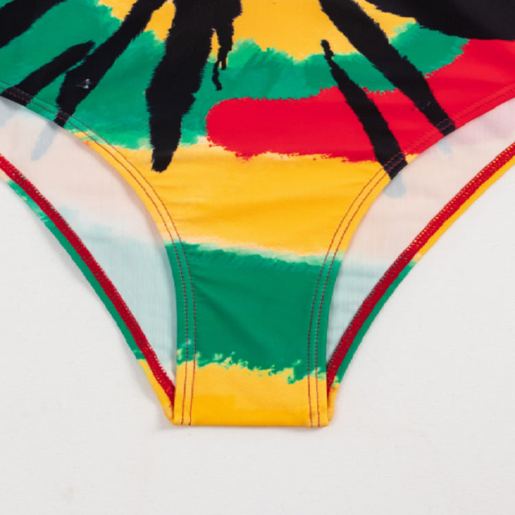 Damen Bunte Einteiler Badeanzug EB