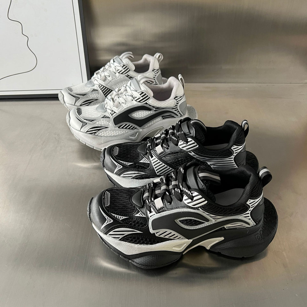 Damen Sportliche Chunky Sneakers mit atmungsaktivem Mesh-Obermaterial und stabiler Sohle EB