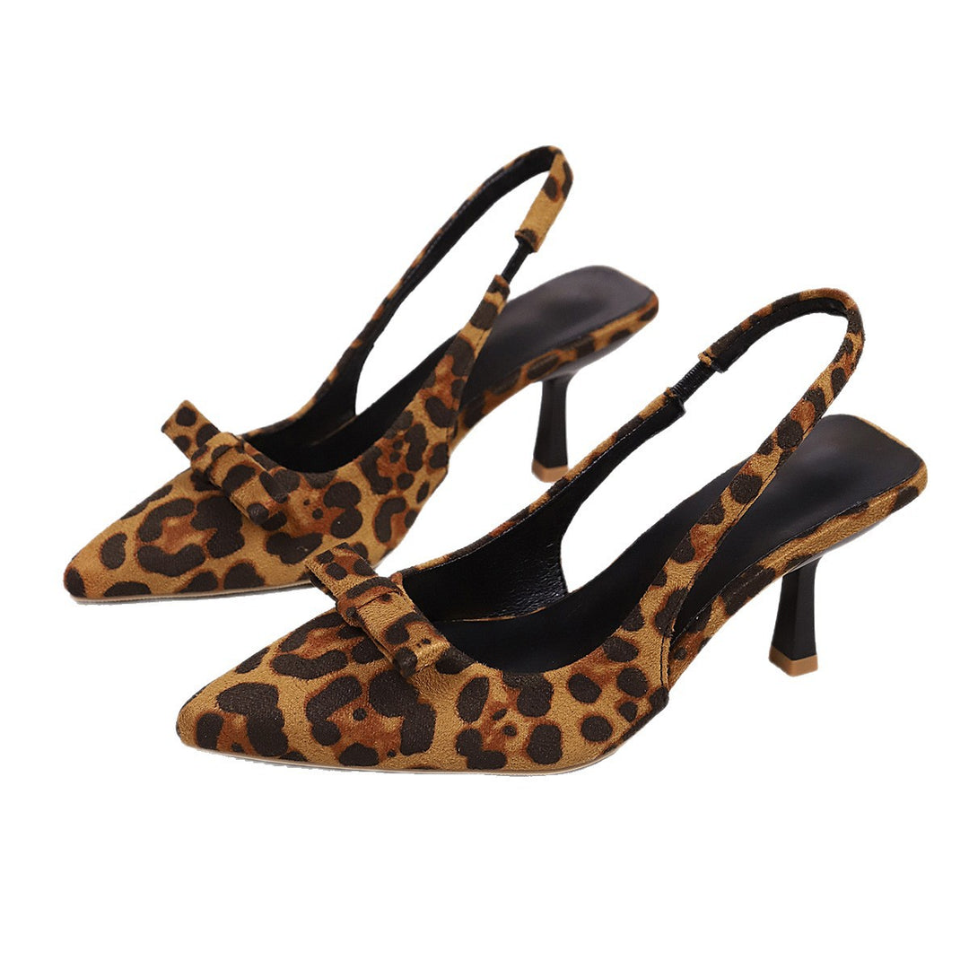Damen Slingback Pumps mit elegantem Schleifenakzent und feinem Absatz EB