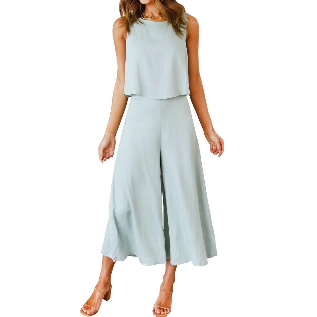 Damen luftiger Jumpsuit mit lässigem Schnitt und praktischen Taschen EB