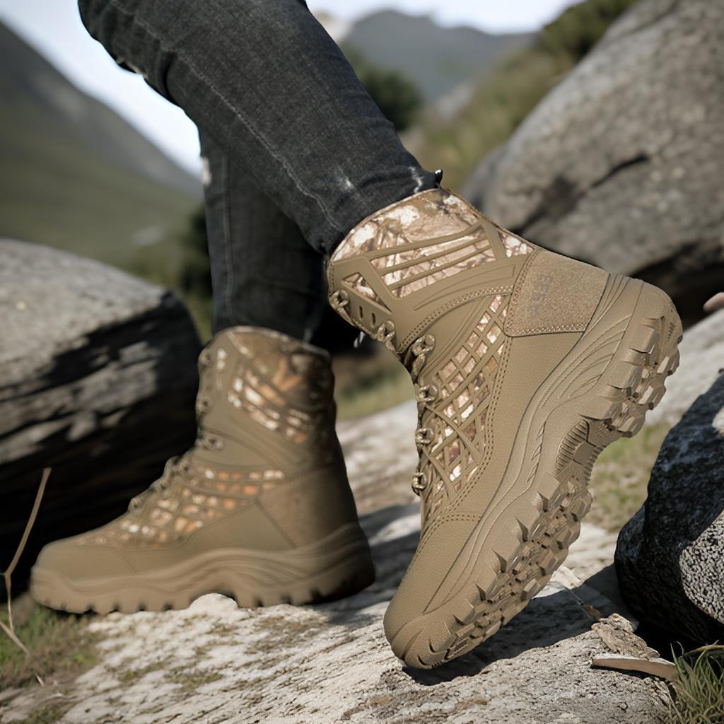 Herren robuste Wanderschuhe mit hohem Knöchelschutz und rutschfester Sohle EB