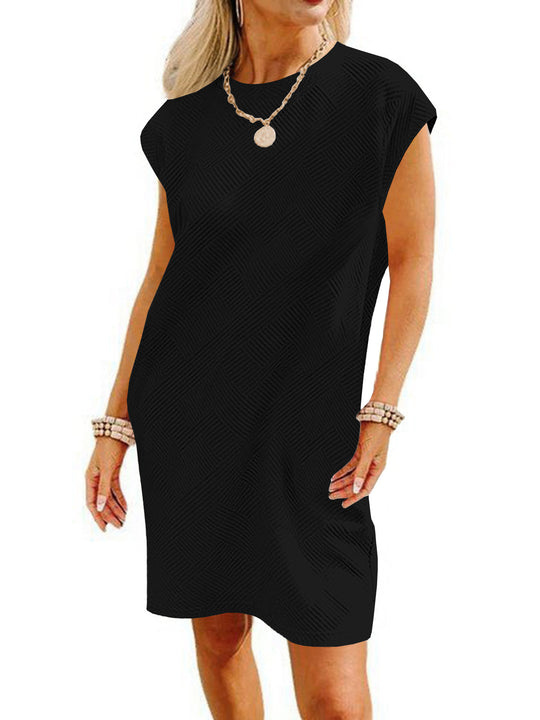 Damen Lockeres Sommerkleid mit strukturiertem Design und schickem Schnitt EB
