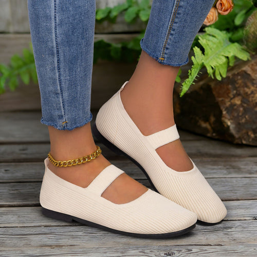 Damen Bequeme und flexible Slip-On Ballerinas EB