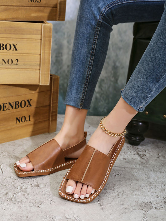 Damen Modische Riemensandalen mit eleganter Schnallenverzierung und gepolsterter Fußbettung EB