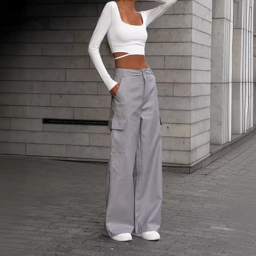 Damen Weite Cargo-Hose EB