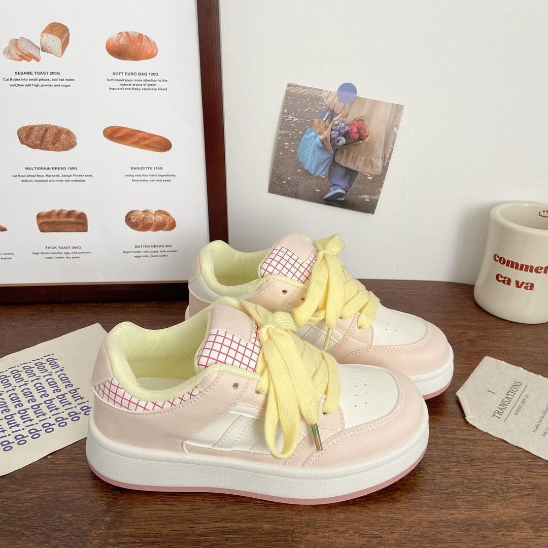 Damen Elegante Sneakers im Retro-Stil mit weichem Innenfutter und modischen Schnürsenkeln EB