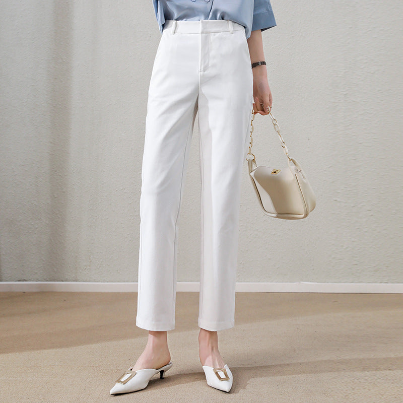 Damen Chino Stoffhose tailliert mit integrierten Taschen