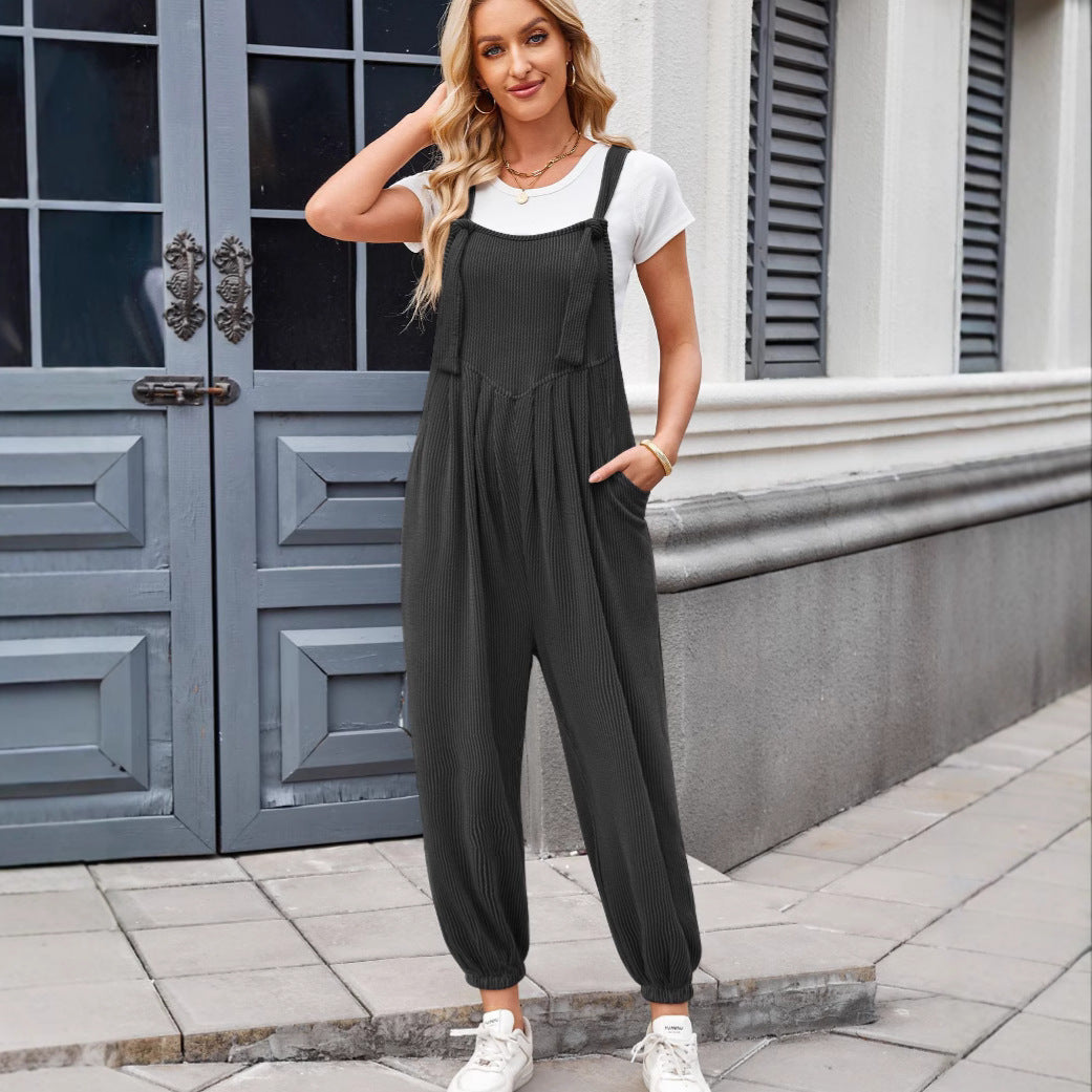 Damen Lässiger Jumpsuit mit praktischen Taschen EB