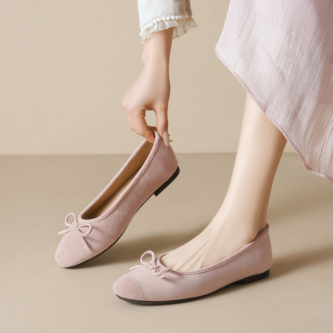 Damen Ballerinas mit eleganter Schleifenverzierung und weicher Innenausstattung EB