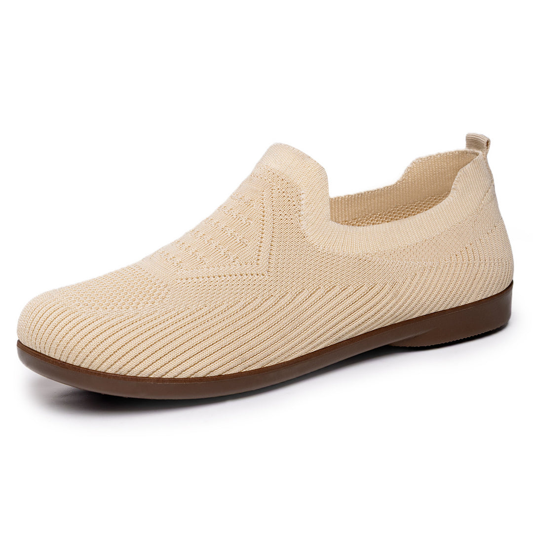Damen Flexible Slip-On Sneaker mit atmungsaktivem Strickoberteil EB
