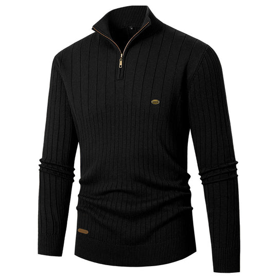 Herren Pullover mit Stehkragen und Feinstrick EB