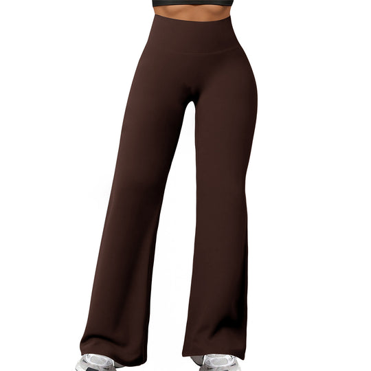 Damen nan hochgeschnittene formende Loungehose mit weitem Schlag und nahtlosem Komfortbund EB