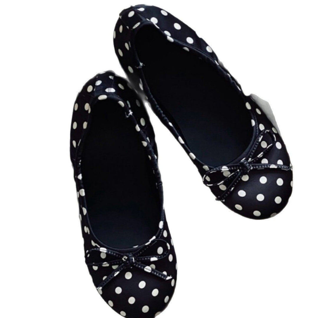 Damen Ballerinas mit raffiniertem Punktenmuster und komfortablem Innenfutter EB