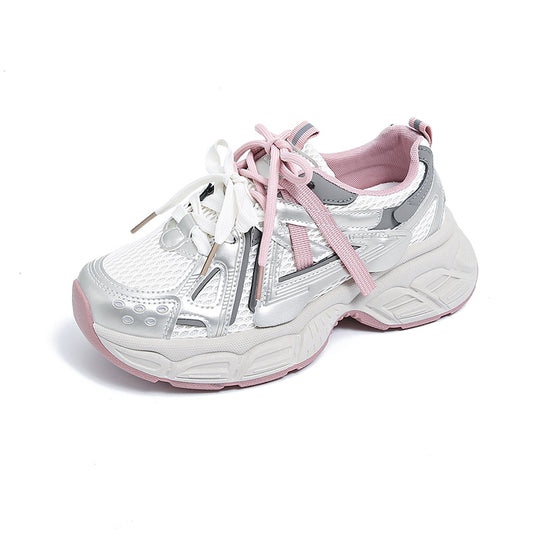 Damen Sportliche Sneakers mit atmungsaktiver Oberflächenstruktur und rutschfestem Sohlenprofil EB