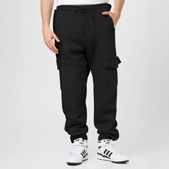 Herren Sportliche Cargo-Jogginghose mit Taschen und elastischem Bund EB