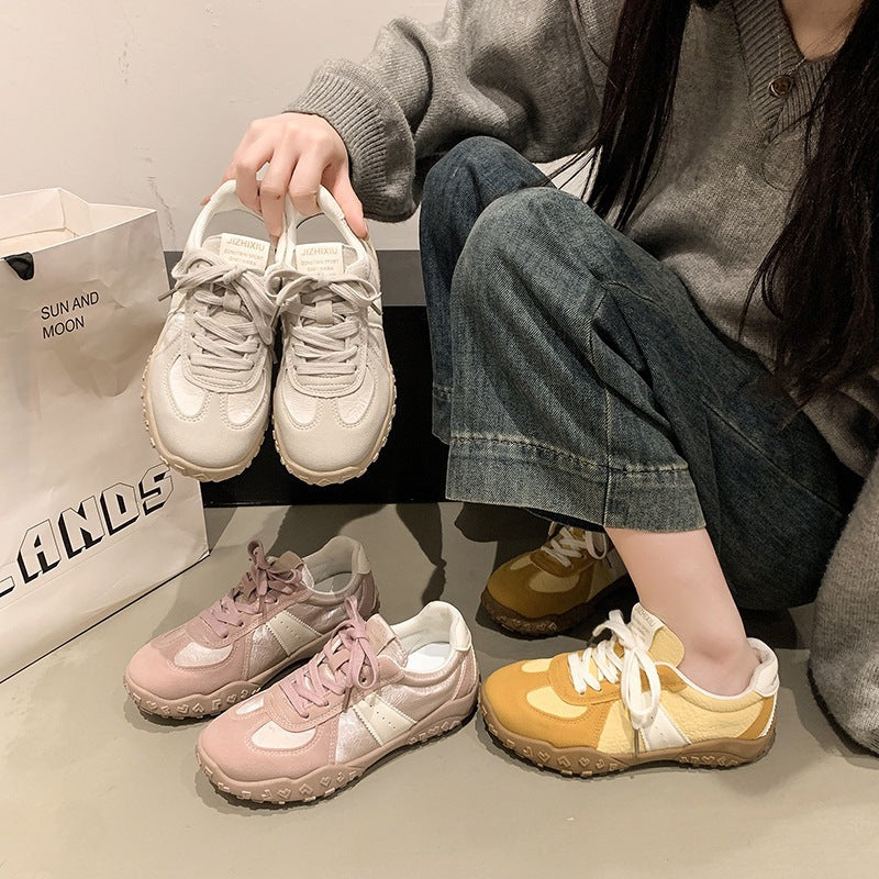Damen Sportliche Sneaker mit atmungsaktiver Oberfläche und rutschfester Gummisohle EB