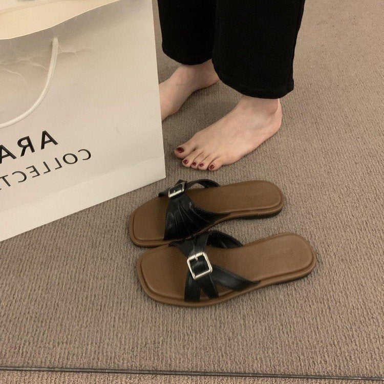 Damen modische Sandalen mit verstellbarem Riemen und ergonomischer Fußbettgestaltung EB