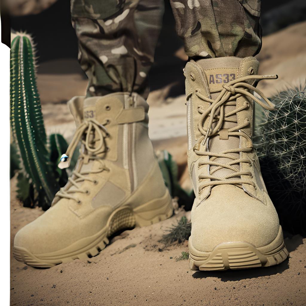 Herren Militärische Einsatzstiefel mit rutschfester Sohle und atmungsaktivem Obermaterial EB