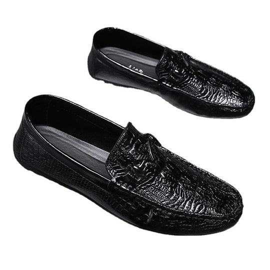 Herren Mokassins im eleganten Krokodilleder-Look EB