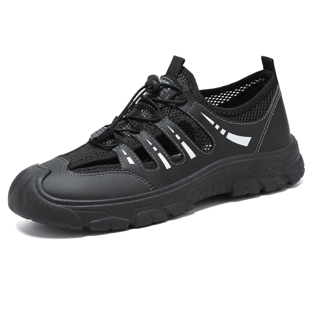 Herren nan robuster Outdoor-Sandalensneaker mit atmungsaktivem Mesh, Schnellzug-Bungee und griffiger Profilsohle EB