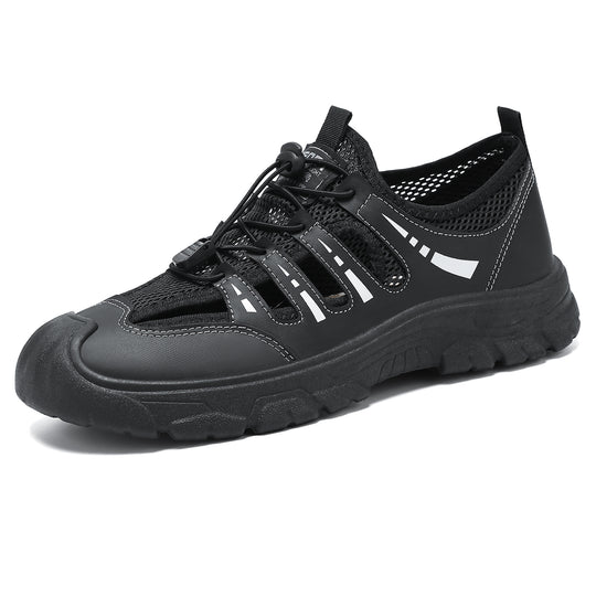 Herren nan robuster Outdoor-Sandalensneaker mit atmungsaktivem Mesh, Schnellzug-Bungee und griffiger Profilsohle EB