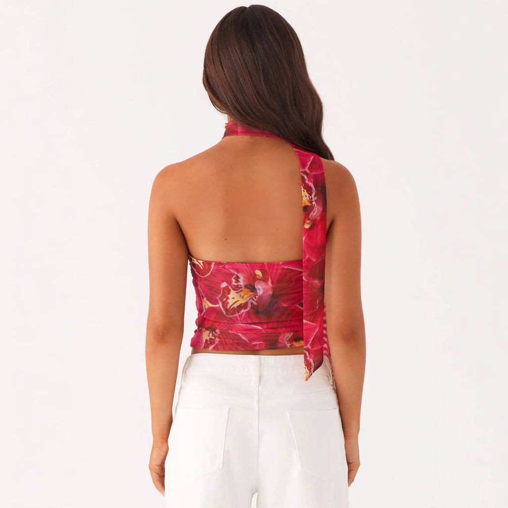 Damen Bandeau-Top mit raffinierten Bindebändern EB