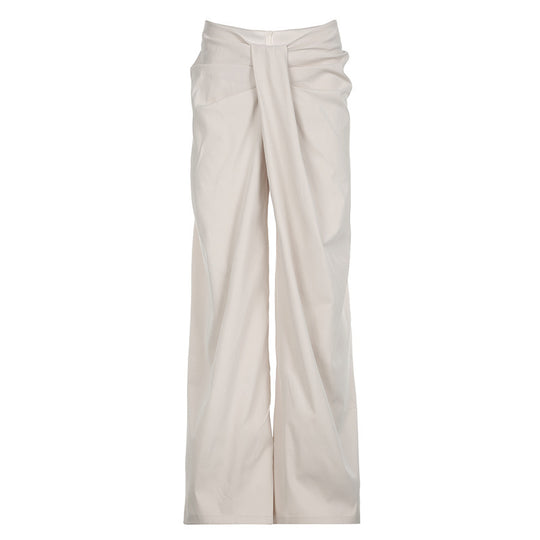 Damen elegante Palazzo-Hose mit raffinierter Drapierung EB