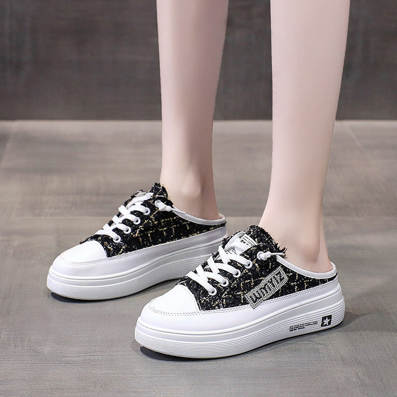 Damen Bequeme Sneaker mit modischem Schachbrettmuster EB