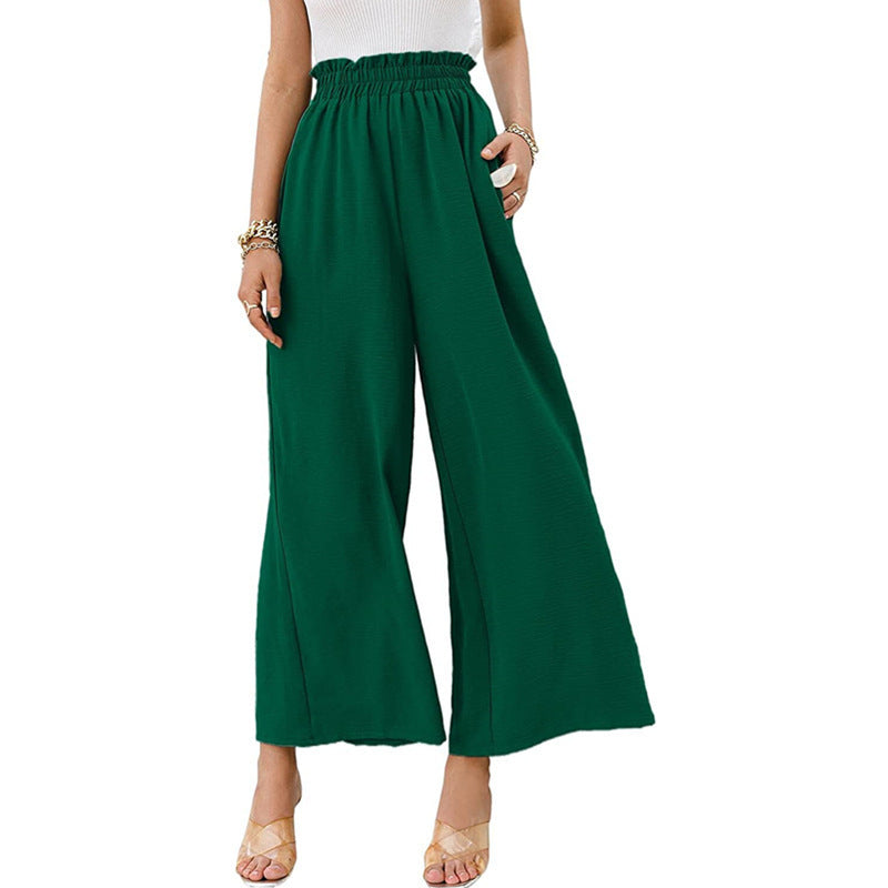 Damen Weite Palazzo-Hose mit elastischem Bund EB