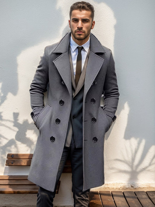 Herren eleganter Woll-Mantel EB