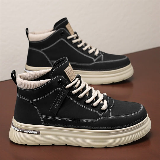 Damen Modische High-Top Sneakers mit robuster Sohle und gepolsterter Innensohle EB