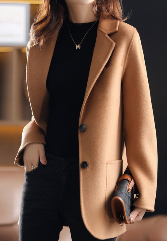 EB | Herbst und Winter verdickter Tweed Damen Blazer