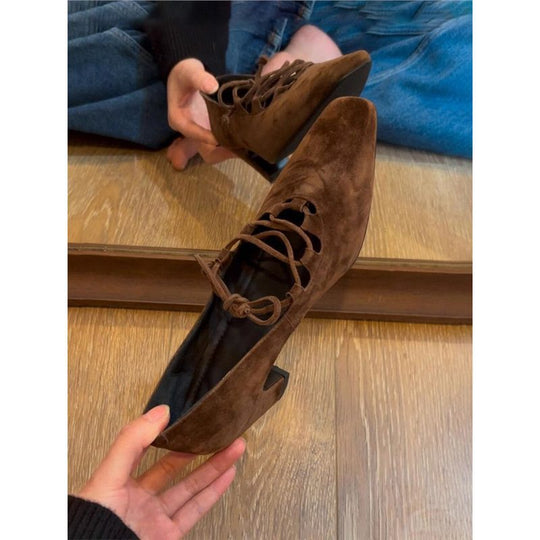 Damen modische Schnürschuhe mit offenem Design EB