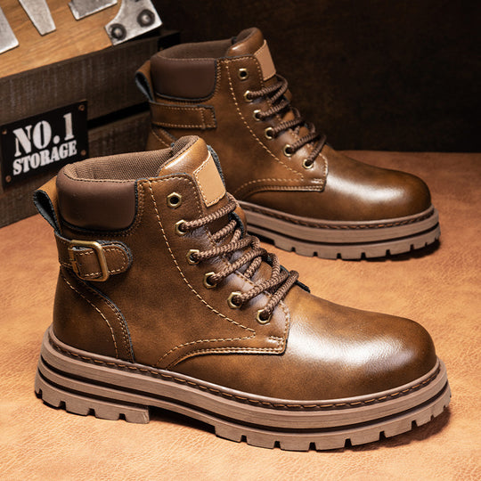 Damen Robuste Schnürboots aus strapazierfähigem Kunstleder EB