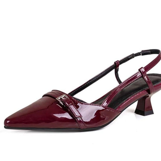 Damen elegante Slingback-Ballerinas mit spitz zulaufender Zehenpartie EB