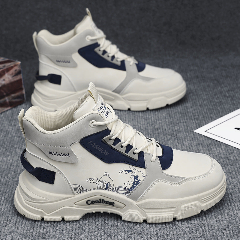 Damen Sportliche High-Top Sneakers mit stoßdämpfender Sohle EB